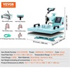 image:imageVEVOR 15x15 Heat Press Machine 8 in 1 Combo with 30 OZ Tumbler Press amp Hat Press Slide Out Heat Press Sublimation Machine for TShirts Hats Caps Tumblers Glass Cans Mugs and Plates Light Green8in115x1530OZGreen
