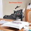 image:imageVEVOR 15x15 Heat Press Machine 8 in 1 Combo with 30 OZ Tumbler Press amp Hat Press Slide Out Heat Press Sublimation Machine for TShirts Hats Caps Tumblers Glass Cans Mugs and Plates Light Green8in115x15Black