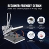 image:imageVEVOR 15x15 Heat Press Machine 8 in 1 Combo with 30 OZ Tumbler Press amp Hat Press Slide Out Heat Press Sublimation Machine for TShirts Hats Caps Tumblers Glass Cans Mugs and Plates Light Green15 x 15White