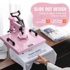 image:imageVEVOR 15x15 Heat Press Machine 8 in 1 Combo with 30 OZ Tumbler Press amp Hat Press Slide Out Heat Press Sublimation Machine for TShirts Hats Caps Tumblers Glass Cans Mugs and Plates Light Green8in115x1530OZPink