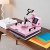 image:imageVEVOR 15x15 Heat Press Machine 8 in 1 Combo with 30 OZ Tumbler Press amp Hat Press Slide Out Heat Press Sublimation Machine for TShirts Hats Caps Tumblers Glass Cans Mugs and Plates Light Green8in115x1530OZPink