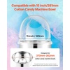 image:imageVEVOR 16 Inch Cotton Candy Machine Cover Transparent Acrylic Dome Bubble Shield Compatible with 15inch Commercial Cotton Candy Floss Maker Bowl for Party Shops Bottom Groove Design16 inch