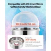 image:imageVEVOR 16 Inch Cotton Candy Machine Cover Transparent Acrylic Dome Bubble Shield Compatible with 15inch Commercial Cotton Candy Floss Maker Bowl for Party Shops Bottom Groove Design211 x 211 x 134 inch