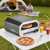 image:imageVEVOR 16 in Outdoor Pizza Oven Auto Rotating Propane Gas Pizza Ovens Portable PizzaCooker with Electric Rotate PizzaStone Carry Bag Propane Pizza Maker For Outside Backyard Patio Camping Black16 Inch