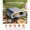 image:imageVEVOR 16 in Outdoor Pizza Oven Auto Rotating Propane Gas Pizza Ovens Portable PizzaCooker with Electric Rotate PizzaStone Carry Bag Propane Pizza Maker For Outside Backyard Patio Camping Black12 Inch