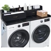 image:imageVEVOR 2 Drawers Washer Dryer Countertop with Shelf 54 x 27 Wooden Laundry Countertop with 2 Hooks amp Splicing Panels Washer and Dryer Topper Laundry Room Organization and Storage BlackBlack