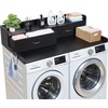 image:imageVEVOR 2 Drawers Washer Dryer Countertop with Shelf 54 x 27 Wooden Laundry Countertop with 2 Hooks amp Splicing Panels Washer and Dryer Topper Laundry Room Organization and Storage BlackBlack