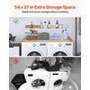 image:imageVEVOR 2 Drawers Washer Dryer Countertop with Shelf 54 x 27 Wooden Laundry Countertop with 2 Hooks amp Splicing Panels Washer and Dryer Topper Laundry Room Organization and Storage BlackOak