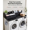 image:imageVEVOR 2 Drawers Washer Dryer Countertop with Shelf 54 x 27 Wooden Laundry Countertop with 2 Hooks amp Splicing Panels Washer and Dryer Topper Laundry Room Organization and Storage BlackBlack