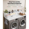 image:imageVEVOR 2 Drawers Washer Dryer Countertop with Shelf 54 x 27 Wooden Laundry Countertop with 2 Hooks amp Splicing Panels Washer and Dryer Topper Laundry Room Organization and Storage BlackWhite