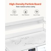 image:imageVEVOR 2 Drawers Washer Dryer Countertop with Shelf 54 x 27 Wooden Laundry Countertop with 2 Hooks amp Splicing Panels Washer and Dryer Topper Laundry Room Organization and Storage BlackWhite