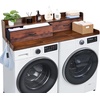 image:imageVEVOR 2 Drawers Washer Dryer Countertop with Shelf 54 x 27 Wooden Laundry Countertop with 2 Hooks amp Splicing Panels Washer and Dryer Topper Laundry Room Organization and Storage BlackBrown