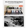 image:imageVEVOR 2 Drawers Washer Dryer Countertop with Shelf 54 x 27 Wooden Laundry Countertop with 2 Hooks amp Splicing Panels Washer and Dryer Topper Laundry Room Organization and Storage BlackBlack