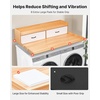 image:imageVEVOR 2 Drawers Washer Dryer Countertop with Shelf 54 x 27 Wooden Laundry Countertop with 2 Hooks amp Splicing Panels Washer and Dryer Topper Laundry Room Organization and Storage BlackNatural