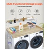 image:imageVEVOR 2 Drawers Washer Dryer Countertop with Shelf 54 x 27 Wooden Laundry Countertop with 2 Hooks amp Splicing Panels Washer and Dryer Topper Laundry Room Organization and Storage BlackOak