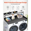 image:imageVEVOR 2 Drawers Washer Dryer Countertop with Shelf 54 x 27 Wooden Laundry Countertop with 2 Hooks amp Splicing Panels Washer and Dryer Topper Laundry Room Organization and Storage BlackBlack