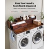 image:imageVEVOR 2 Drawers Washer Dryer Countertop with Shelf 54 x 27 Wooden Laundry Countertop with 2 Hooks amp Splicing Panels Washer and Dryer Topper Laundry Room Organization and Storage BlackBrown