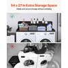 image:imageVEVOR 2 Drawers Washer Dryer Countertop with Shelf 54 x 27 Wooden Laundry Countertop with 2 Hooks amp Splicing Panels Washer and Dryer Topper Laundry Room Organization and Storage BlackBlack