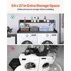 image:imageVEVOR 2 Drawers Washer Dryer Countertop with Shelf 54 x 27 Wooden Laundry Countertop with 2 Hooks amp Splicing Panels Washer and Dryer Topper Laundry Room Organization and Storage BlackBlack