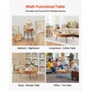 image:imageVEVOR 2 Pieces Round Coffee Tables Sets 313 in Industrial Living Room Table with 1 End Side Table Easy Assembly Coffee and End Tables Sets with Metal Legs for Office Living Room and Apartment