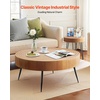 image:imageVEVOR 2 Pieces Round Coffee Tables Sets 313 in Industrial Living Room Table with 1 End Side Table Easy Assembly Coffee and End Tables Sets with Metal Legs for Office Living Room and Apartment