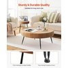 image:imageVEVOR 2 Pieces Round Coffee Tables Sets 313 in Industrial Living Room Table with 1 End Side Table Easy Assembly Coffee and End Tables Sets with Metal Legs for Office Living Room and Apartment