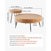 image:imageVEVOR 2 Pieces Round Coffee Tables Sets 313 in Industrial Living Room Table with 1 End Side Table Easy Assembly Coffee and End Tables Sets with Metal Legs for Office Living Room and Apartment