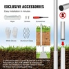 image:imageVEVOR 20FT Sectional Flagpole Kit Heavy Duty Aluminum Alloy in Ground Poles for Outside 3 Display Modes with 3x5 American Flag Professional Accessories SilverSilver