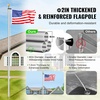 image:imageVEVOR 20FT Sectional Flagpole Kit Heavy Duty Aluminum Alloy in Ground Poles for Outside 3 Display Modes with 3x5 American Flag Professional Accessories SilverSilver