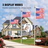 image:imageVEVOR 20FT Sectional Flagpole Kit Heavy Duty Aluminum Alloy in Ground Poles for Outside 3 Display Modes with 3x5 American Flag Professional Accessories SilverSilver