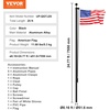 image:imageVEVOR 20FT Sectional Flagpole Kit Heavy Duty Aluminum Alloy in Ground Poles for Outside 3 Display Modes with 3x5 American Flag Professional Accessories SilverBlack