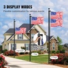 image:imageVEVOR 20FT Sectional Flagpole Kit Heavy Duty Aluminum Alloy in Ground Poles for Outside 3 Display Modes with 3x5 American Flag Professional Accessories SilverBlack