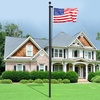 image:imageVEVOR 20FT Sectional Flagpole Kit Heavy Duty Aluminum Alloy in Ground Poles for Outside 3 Display Modes with 3x5 American Flag Professional Accessories SilverBlack  30FT