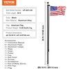 image:imageVEVOR 20FT Sectional Flagpole Kit Heavy Duty Aluminum Alloy in Ground Poles for Outside 3 Display Modes with 3x5 American Flag Professional Accessories SilverBlack  30FT