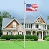image:imageVEVOR 20FT Sectional Flagpole Kit Heavy Duty Aluminum Alloy in Ground Poles for Outside 3 Display Modes with 3x5 American Flag Professional Accessories SilverSilver