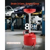 image:imageVEVOR 21 Gallon Waste Oil Drain Tank Air Operated Portable Oil Drainer with Adjustable Funnel Height Industrial Fluid Drain Tank with Wheels Fluid Fuel Transfer Drainage for Auto Repair Shops Red8 Gallon