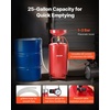image:imageVEVOR 21 Gallon Waste Oil Drain Tank Air Operated Portable Oil Drainer with Adjustable Funnel Height Industrial Fluid Drain Tank with Wheels Fluid Fuel Transfer Drainage for Auto Repair Shops Red209 x 171 x 681 in