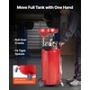 image:imageVEVOR 21 Gallon Waste Oil Drain Tank Air Operated Portable Oil Drainer with Adjustable Funnel Height Industrial Fluid Drain Tank with Wheels Fluid Fuel Transfer Drainage for Auto Repair Shops Red201 x 201 x 661 in