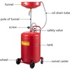 image:imageVEVOR 21 Gallon Waste Oil Drain Tank Air Operated Portable Oil Drainer with Adjustable Funnel Height Industrial Fluid Drain Tank with Wheels Fluid Fuel Transfer Drainage for Auto Repair Shops Red157 x 152x 65 in