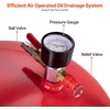 image:imageVEVOR 21 Gallon Waste Oil Drain Tank Air Operated Portable Oil Drainer with Adjustable Funnel Height Industrial Fluid Drain Tank with Wheels Fluid Fuel Transfer Drainage for Auto Repair Shops Red157 x 152x 65 in