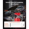 image:imageVEVOR 21 Gallon Waste Oil Drain Tank Air Operated Portable Oil Drainer with Adjustable Funnel Height Industrial Fluid Drain Tank with Wheels Fluid Fuel Transfer Drainage for Auto Repair Shops Red201 x 201 x 661 in