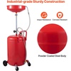 image:imageVEVOR 21 Gallon Waste Oil Drain Tank Air Operated Portable Oil Drainer with Adjustable Funnel Height Industrial Fluid Drain Tank with Wheels Fluid Fuel Transfer Drainage for Auto Repair Shops Red157 x 152x 65 in