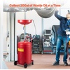 image:imageVEVOR 21 Gallon Waste Oil Drain Tank Air Operated Portable Oil Drainer with Adjustable Funnel Height Industrial Fluid Drain Tank with Wheels Fluid Fuel Transfer Drainage for Auto Repair Shops Red157 x 152x 65 in