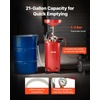 image:imageVEVOR 21 Gallon Waste Oil Drain Tank Air Operated Portable Oil Drainer with Adjustable Funnel Height Industrial Fluid Drain Tank with Wheels Fluid Fuel Transfer Drainage for Auto Repair Shops Red201 x 201 x 661 in