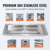 image:imageVEVOR 24 x 8 inch Dropin Fire Pit Pan Rectangular Stainless Steel Fire Pit Burner Kit Propane Gas Fire Pan 120000 BTU with HBurner for Indoor or Outdoor Use24 x 8 inch