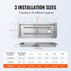 image:imageVEVOR 24 x 8 inch Dropin Fire Pit Pan Rectangular Stainless Steel Fire Pit Burner Kit Propane Gas Fire Pan 120000 BTU with HBurner for Indoor or Outdoor Use36 x 12 inch