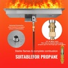 image:imageVEVOR 24 x 8 inch Dropin Fire Pit Pan Rectangular Stainless Steel Fire Pit Burner Kit Propane Gas Fire Pan 120000 BTU with HBurner for Indoor or Outdoor Use36 x 12 inch