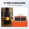 image:imageVEVOR 24 x 8 inch Dropin Fire Pit Pan Rectangular Stainless Steel Fire Pit Burner Kit Propane Gas Fire Pan 120000 BTU with HBurner for Indoor or Outdoor UseModern