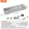 image:imageVEVOR 24 x 8 inch Dropin Fire Pit Pan Rectangular Stainless Steel Fire Pit Burner Kit Propane Gas Fire Pan 120000 BTU with HBurner for Indoor or Outdoor Use36 x 12 inch