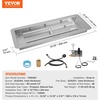 image:imageVEVOR 24 x 8 inch Dropin Fire Pit Pan Rectangular Stainless Steel Fire Pit Burner Kit Propane Gas Fire Pan 120000 BTU with HBurner for Indoor or Outdoor Use30 x 10 inch